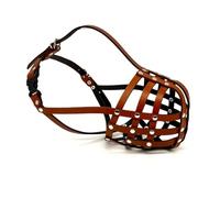 Light Genuine leather Dog Muzzle for Rottweiler,Mastiff and other similar snout