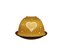 Light Glow Christmas Heart Porcelain Christmas Tealight Dome