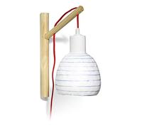 Light-Glow Porcelain Wall Lamp - Handcrafted Blue Zebra Design, Adjustable Height, Stylish Lighting for Modern Interiors