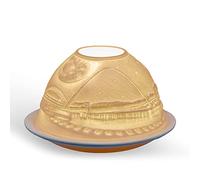 Light-Glow Tealight Candle Holder - Newcastle LD90031, White, Approx. H8 x Ø12cm or H3.2" x Ø4.7"