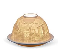 Light-Glow Tealight Candle Holder - Northern Ireland LD90071 White ,Approx. H8 x Ø12cm or H3.2" x Ø4.7"