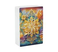 Light Gold and White Cigarette Case 85mm King Size, Crushproof Plastic Cigarette Box Holder for Men Women Cigar Protective Cover Waterproof Cigarettes Holder 20 Capacity
