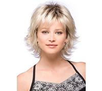 Light Gold Fluffy Pixie Cut Short Curly Hair Fashion Middle-Aged and Elderly Women's Wigs Heat-Resistant Synthetic Comfortable Breathable Short Wigs Light Gold,14in (Light Gold 14in)