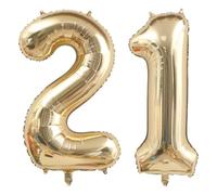 Light Gold Number 21 Balloons 40 Inch Large Aluminum Foil Champagne Gold Party Balloons Number 21 or 12 Balloon for 21stBirthday Decorations Party Anniversary Celebration Wedding Supplies