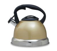 Light Gold Whistling Kettle 3.0L Stainless Steel Tea Stove Top Camping Heaters