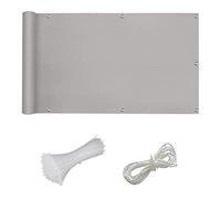 Light Gray 0.7x3.5m Wind & Water Resistant Fence Panel Cover with Cable Ties for Porch Deck Outdoor Backyard Patio Durable Outdoor Privacy Solution