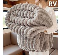(Light Gray, 180cm*200cm) 1pc Extra Large 180x200cm Heavy-Duty Thick Bedspread/Throw - Ultra-Soft Plush All-Season Luxury Bedding for RV, Camper,