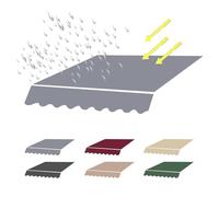 Light Gray 280g Polyester Fabric Replacement for Retractable Awning Waterproof Patio Canopy Cover for Window Door Terrace DIY Outdoor Shade Solution