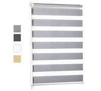 Light Gray Day and Night Blinds 70x280cm No Drill Easy Fix Light Filtering Shades for Windows & Doors Quick Installation with Accessories