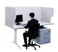 Light Gray Felt Desk Privacy Divider Panel100cm Acoustic Separator for Home Office Library & ClassroomFoldable UShaped Baffle Shield for Enhanced Privacy & Noise Reduction