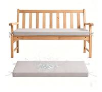 Light Gray Garden Bench Cushion 95x50cm Non-Slip Washable Removable Seat Pad for Indoor/Outdoor Benches Thick Foam Padding Durable Upholstery for Comfort.