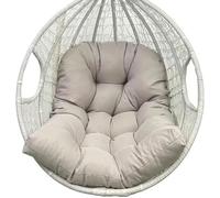Light Gray Hanging Egg Chair Cushion Set 47"x35" Indoor/Outdoor Swing Chair Replacement with Headrest Comfortable Hanging Basket Cushions for Relaxation