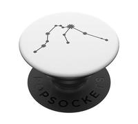 Light Gray White Zodiac Aquarius PopSockets Swappable PopGrip