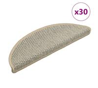 (light green, 56 x 17 x 3 cm/ 30 pcs) vidaXL Self-adhesive Stair Mats Stair Treads Protector Rug Sisal-Look 15 pcs