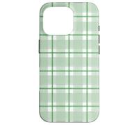 Light Green and Kelly Green Gingham Check Case for iPhone 16 Pro