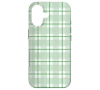 Light Green and Kelly Green Gingham Check Case for iPhone 17