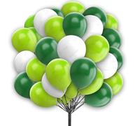 Light Green and White Balloons 12 Inch Green Party Balloon Set For Forest Birthday Jungle Theme Party Baby Shower Summer Party Decorations 30pcs Balloon Pack