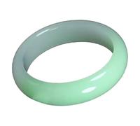 Light Green And White Jade Bangle Bracelet For Women, Natural Stone Lucky Bracellight Green And White Jade Bangle Bracelet For Women, Natural Stone Lucky Bracelet,Vert_54-55 Mm