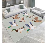Light Green Area Rugs Flying Duck Machine Washable Short Pile Area Rug 80 X 150 Cm Non-Slip Indoor Floor Mat For Living Room Bedroom Office Kitchen & Hallway Decor,180 X 240 Cm