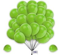Light-Green Balloons - Plain Round 12 Inch for Birthday Parties - Pack of 50 Latex Balloons for Kids, Baby Showers, Weddings