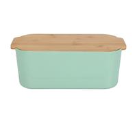 (Light Green) Bread Bin Loaf Food Storage Box Kitchen Canister with Cutting Chopping Board Lid
