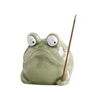 Light Green Ceramics Frogs Miniature Statue Incenses Stick Holder Funny Animal Incenses Burners Tabletop Decors Gift Aromatherapies Accessories