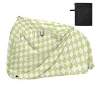 Light Green Chessboard Cover for Bike Waterproof Outdoor Exercise Bike Cover Bikes Storage