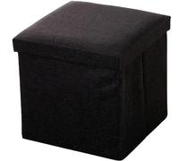 Light Green Folding Foot Stool Ottoman with Storage Space-Saving Cube Footrest for Patio Bedroom & Hallway - 30x30x30cm (12x12x12inch)