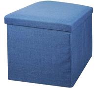Light Green Folding Ottoman Footrest with Storage Space-Saving Cube Stool for Patio Bedroom & Hallway - 30x30x30cm (12x12x12inch) - Versatile Foot Stool