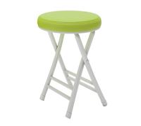 Light Green Folding Stool 50cm Round Padded Bar Stool Portable Lightweight Chair for Kitchen Home & Bar Max Load 150kg Ideal for Dining & Events