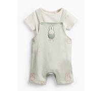Light Green Miffy Print Dungarees & Bodysuit Set 6-9 months