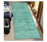 Light Green Non-Slip Runner Rug - 40x400cm Washable Kitchen & Hallway Carpet with Rubber Backing, Extra Long Anti-Skid Mat for Entryway, Laundry Room, Corridor