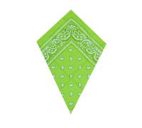 Light Green Paisley Bandana Head Scarf Headbands Handkerchief Cowboy Cotton Bib Party Face Covering Headwear For Motorcycling Mens Womens Unisex