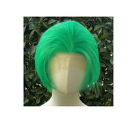 Light Green Short Bob Cut For Women Cosplay 13x4 Lace Front Wigs For Men Glueless Synthetic Hair Heat Resistant Wigs 150 Density Adds Volume