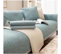Light Green Sofa Cover 3-Seater with Armrests Non-Slip Couch Protector Cotton & Linen Cushion Cover for Corner Sofa Cat Scratch Resistant 90x160cm