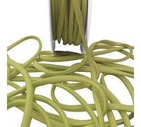 Light Green Spaghetti Strap Satin Cord Tubular Satin Strap Flat Trim String Non Stretch Strapping Dresses Swimwear Bikini Lingerie Corset Ties Dresses Top Dressmaking (5mm - Light Green - 25 Meters)
