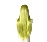 Light Green Straight Layered Synthetic Hair,13x4 HD Lace Front Wigs,Glueless Pre Plucked Cut Bleached Knots Wear and Go Wig Fluffy and Natural(24 inch)