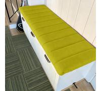 Light Green Teddy Bear Bench Cush 100x45x4cm, Non-Slip Washable Seat Pad with 4cm Thick Soft Back Pillow for Window Sill & Home Decor
