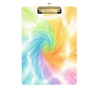 Light green tie-dye background rainbow colors brass plastic pad for nurses home contractor size 9 x 12