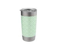 Light Green Trellis Preppy Chinoiserie Trellis Pattern Stainless Steel Insulated Tumbler