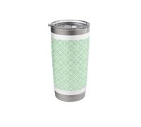Light Green Trellis Preppy Chinoiserie Trellis Pattern Stainless Steel Insulated Tumbler