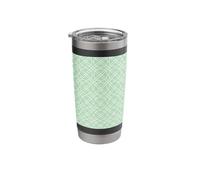 Light Green Trellis Preppy Chinoiserie Trellis Pattern Stainless Steel Insulated Tumbler
