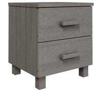 Vidaxl Bedside Cabinet Hamar Light Grey 40X35X44.5 Cm Solid Pinewood, Grey