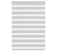 vidaXL Zebra Blind Light Grey 100x150 cm Fabric Width 95.9 cm Polyester, zebra roller blind, dual roller blind, zebra blind for window