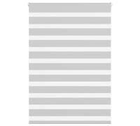vidaXL Zebra Blind Light Grey 110x100 cm Fabric Width 105.9 cm Polyester, Grey