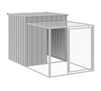(light grey, 110 x 201 x 110 cm) vidaXL Chicken Cage Chicken Run Coop with Run Anthracite Galvanised Steel