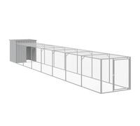 (light grey, 110 x 813 x 110 cm) vidaXL Chicken Cage Chicken Run Coop with Run Anthracite Galvanised Steel