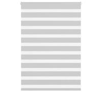 vidaXL Zebra Blind Light Grey 115x100 cm Fabric Width 110.9 cm Polyester