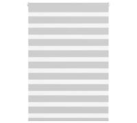 vidaxl zebra roller blinds 115x150 cm - polyester light grey - sun protection/privacy - modern style