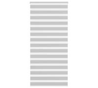 vidaXL Zebra Blind Light Grey 115x200 cm Fabric Width 110.9 cm Polyester